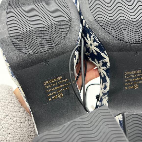 Pop Womens Grandiose Heeled Sandals Blue White Size 9.5M - Picture 7 of 12